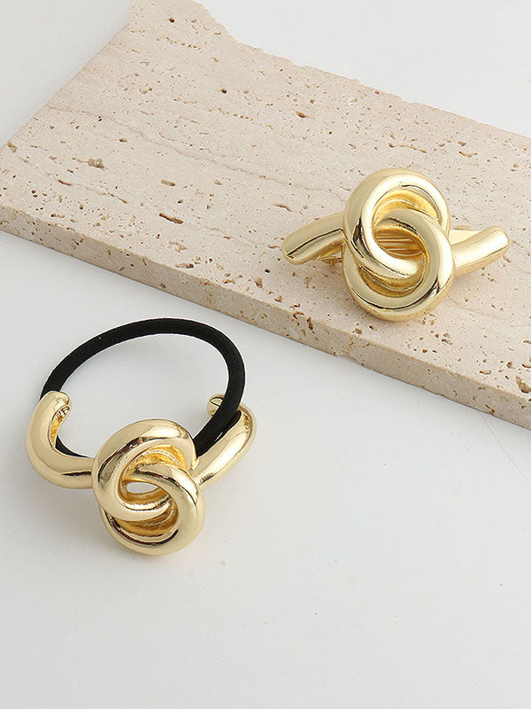 Minimalist Metal Knot Hair Tie
