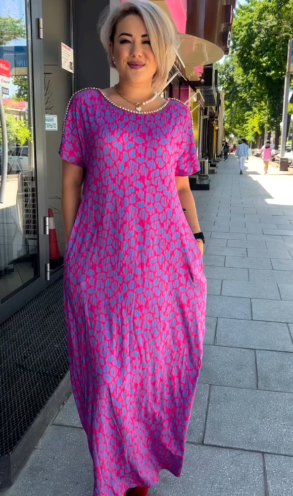 Chic long printed dress