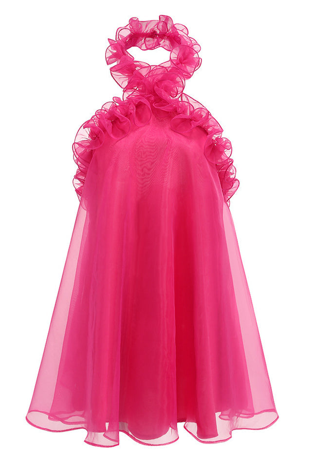 Raquel Hot Pink Mini Dress Hot Pink