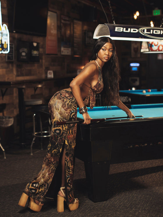 Sexy Cutout Printed Dress