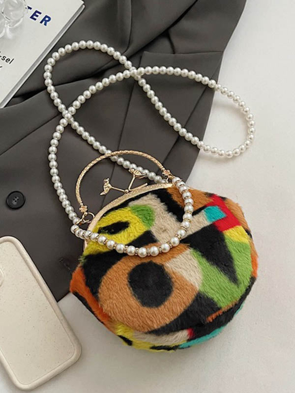 Contrast Color Zipper Crossbody Bags Handbags