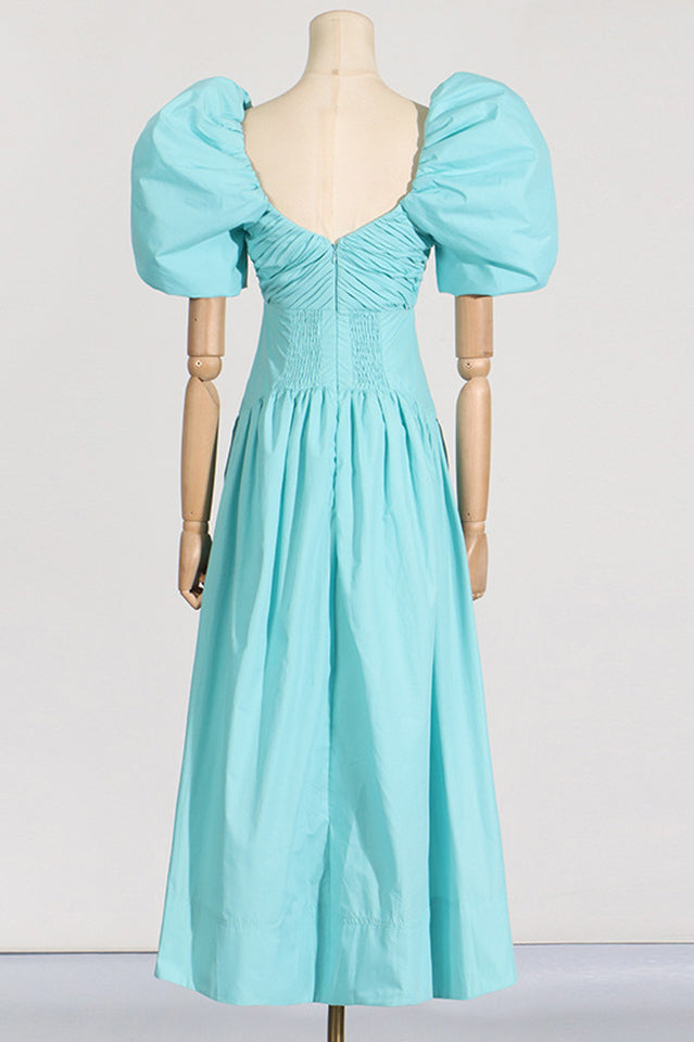 Gabrielle Puff Sleeve Midi Dress