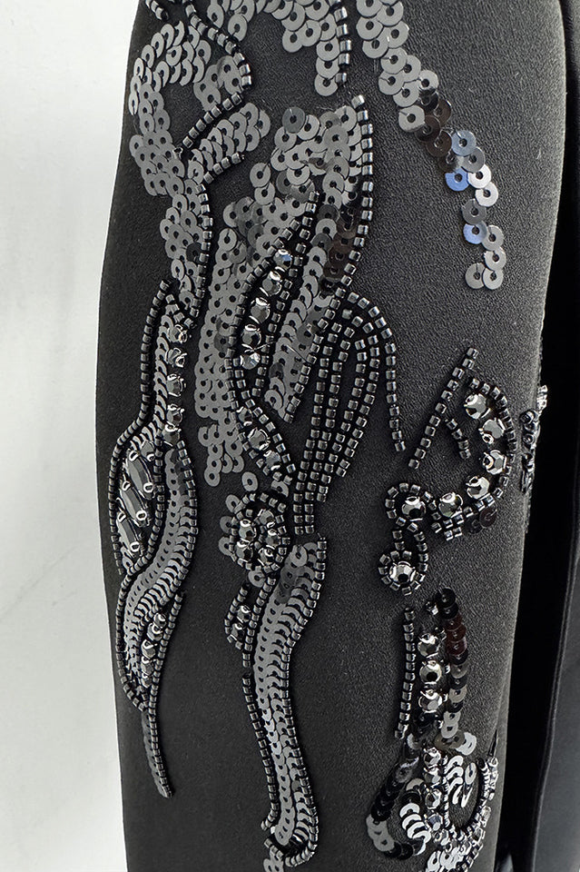 Kallie Sequin Embellished Blazer Mini Dress