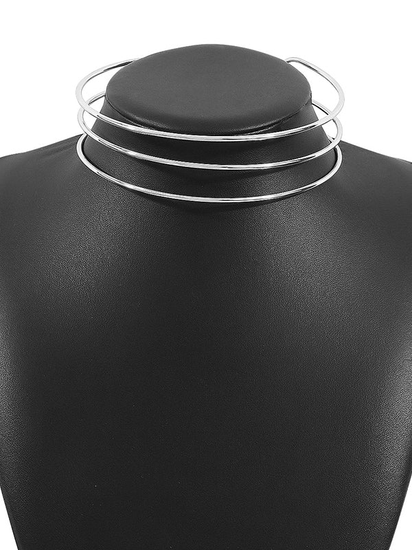 Collier ras du cou à anneaux géométriques Normcore, accessoires