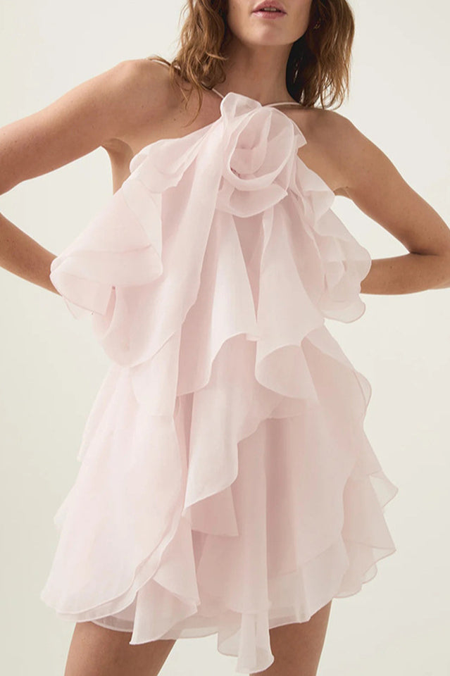 Pandorea Layered Mini Dress Blush
