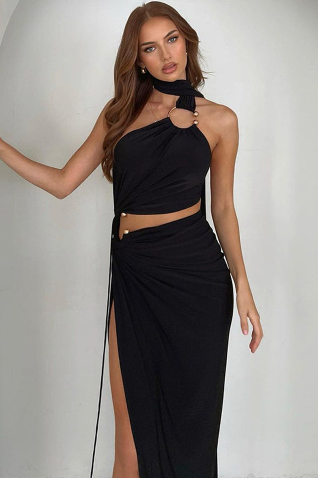 Pooh-Who Asymmetrical Cut-Out Dress