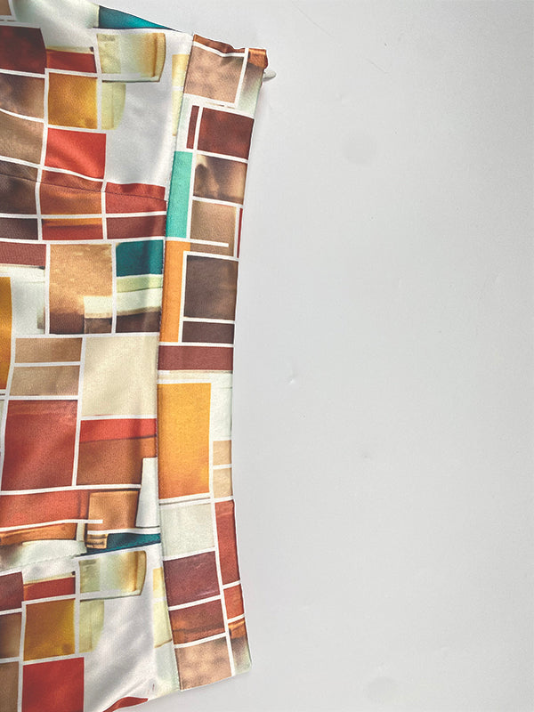 Mermaid Wrap Rainbow Plaid Skirts Bottoms