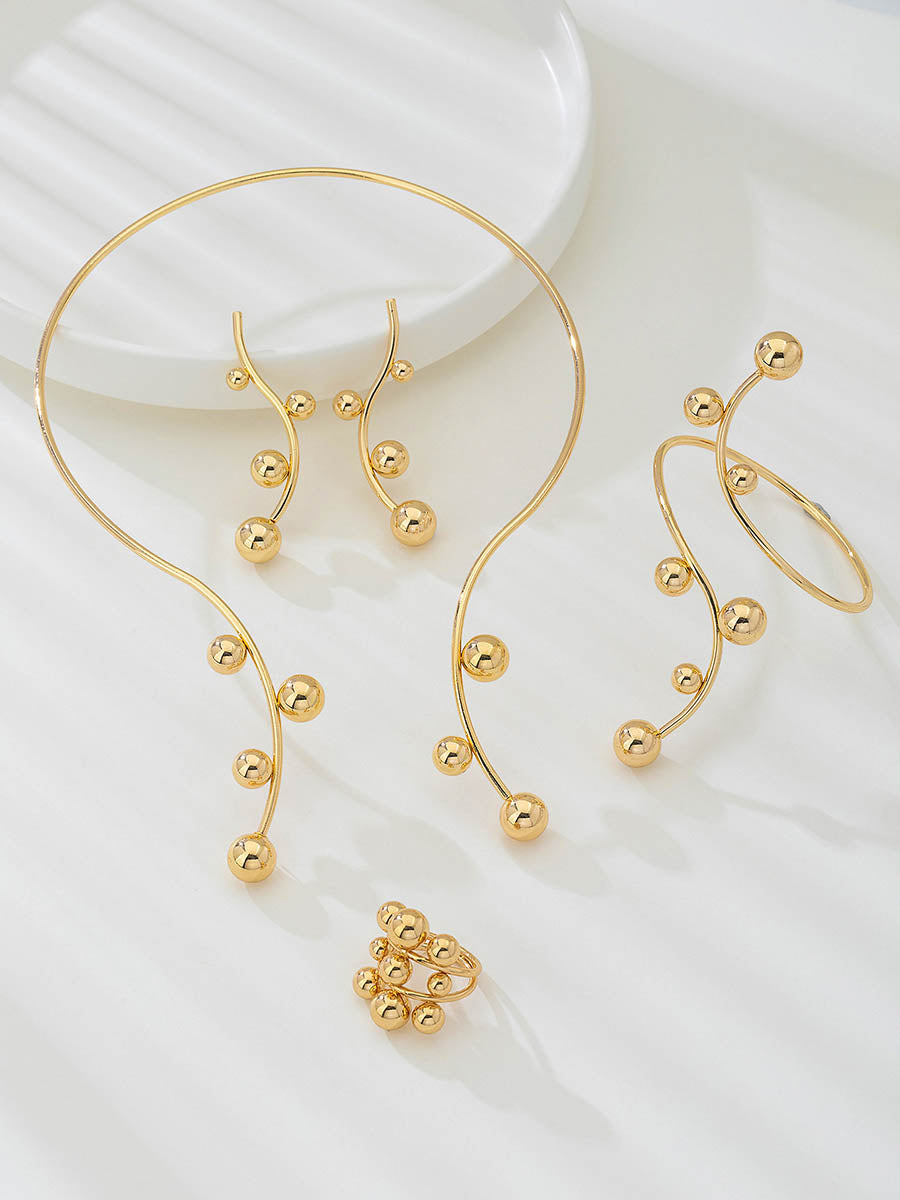 Irregularity Line Rhine Stones Accessories Sets