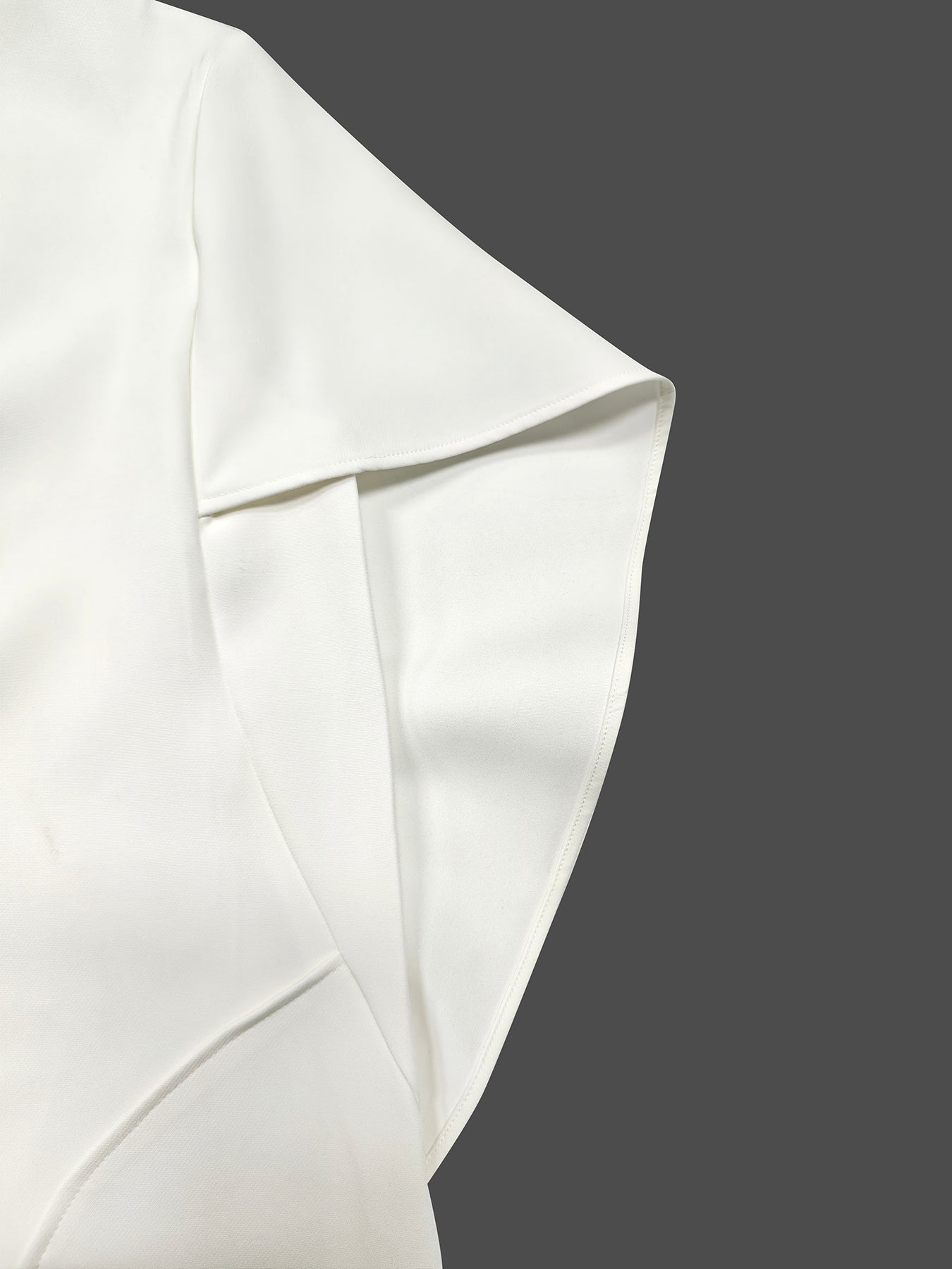 Half Sleeves Loose Solid Color Deep V-Neck Mini Dresses