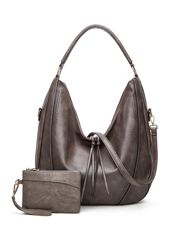 Pockets 2 Pcs Zipper Handbags