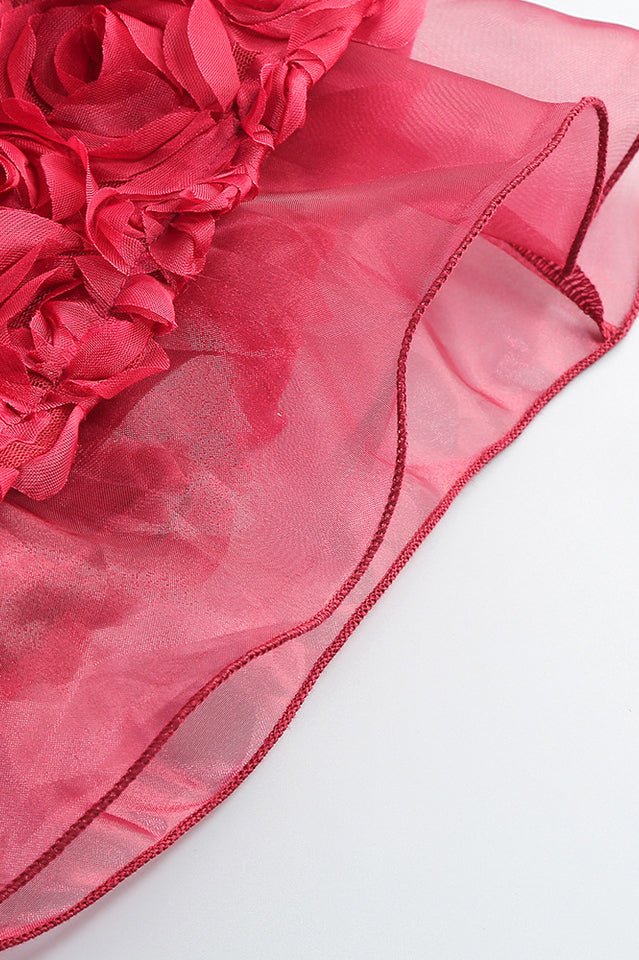 Strapless Corset Floral A Line Dress
