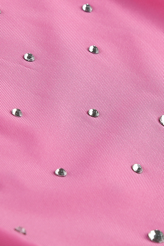 Turtle Crystal Embellished Draped Mini Dress