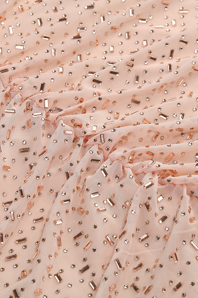 Crystal Embellished Cut Out Gown