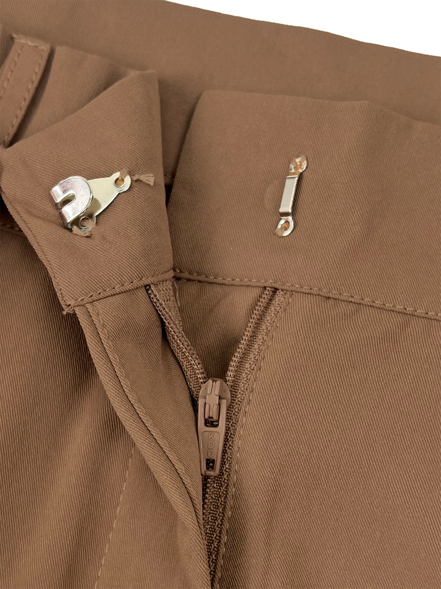 Solid Color Pleated Wide Pants Wide Leg Pants