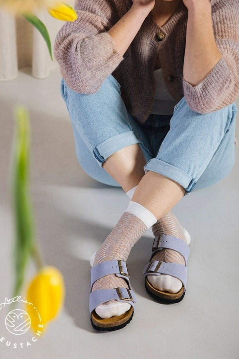 Iridescent Fir • Shiny Sheer Women's Socks