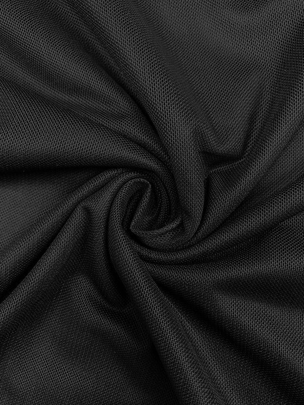 Long Sleeves Skinny Butterfly Print Split-Joint Mock Neck T-Shirts Tops