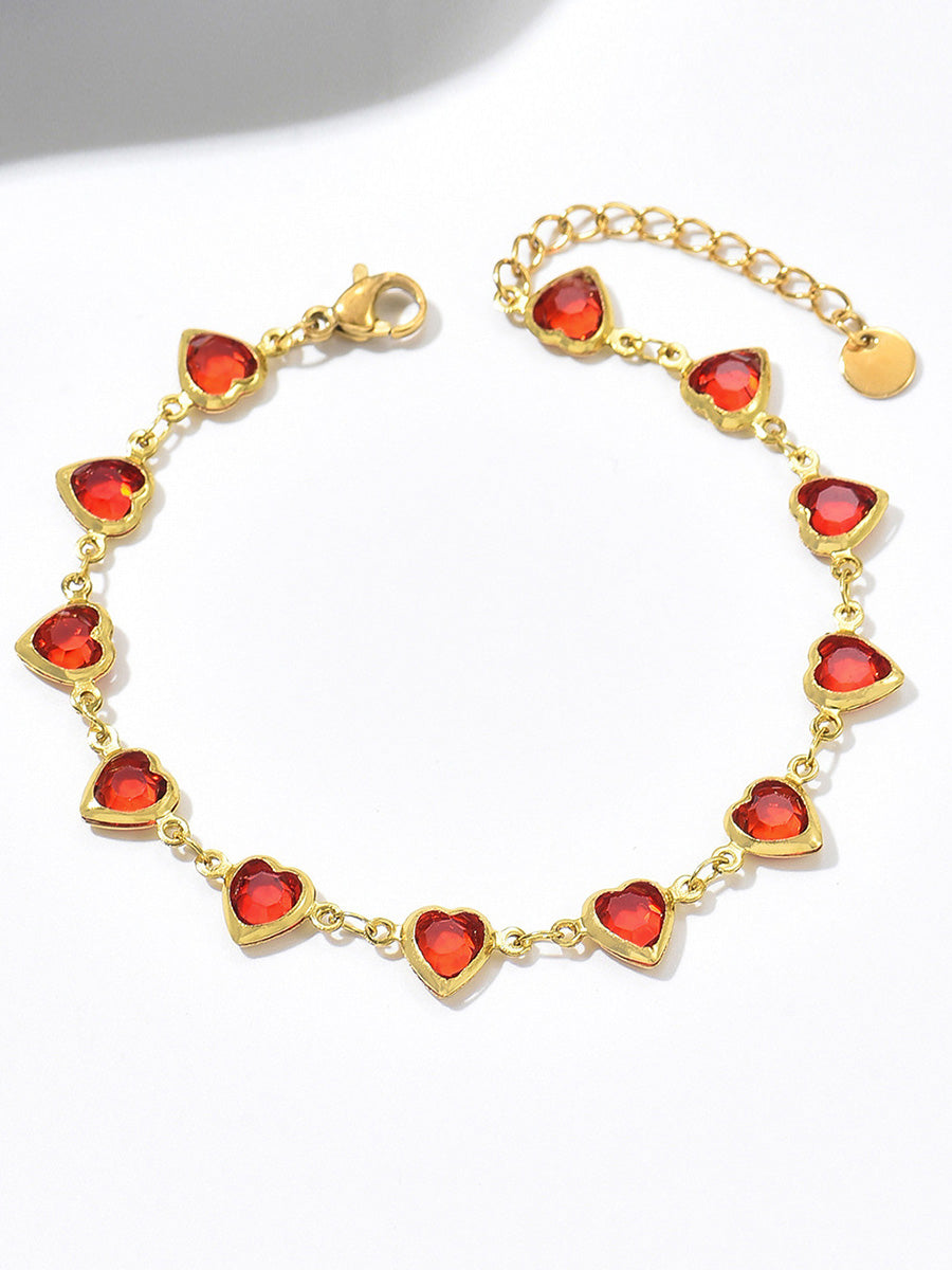 Heart Shape Bracelet Accessories Necklaces Accessories Two Pieces Set