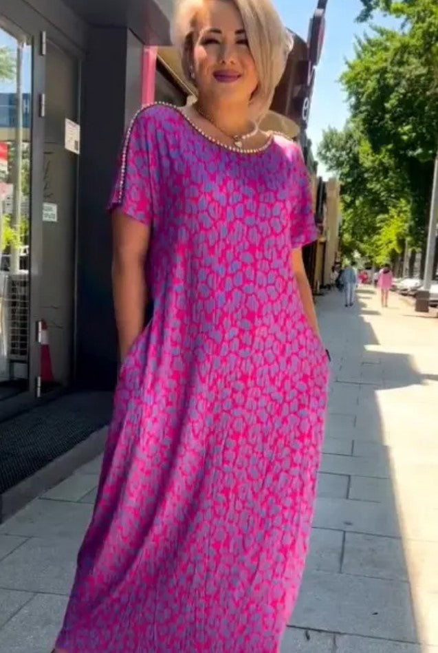 Chic long printed dress