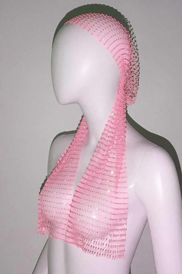 Party Art Rhinestone Hair Net One Size 7#