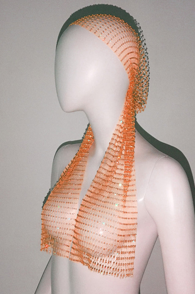 Party Art Rhinestone Hair Net One Size 6#