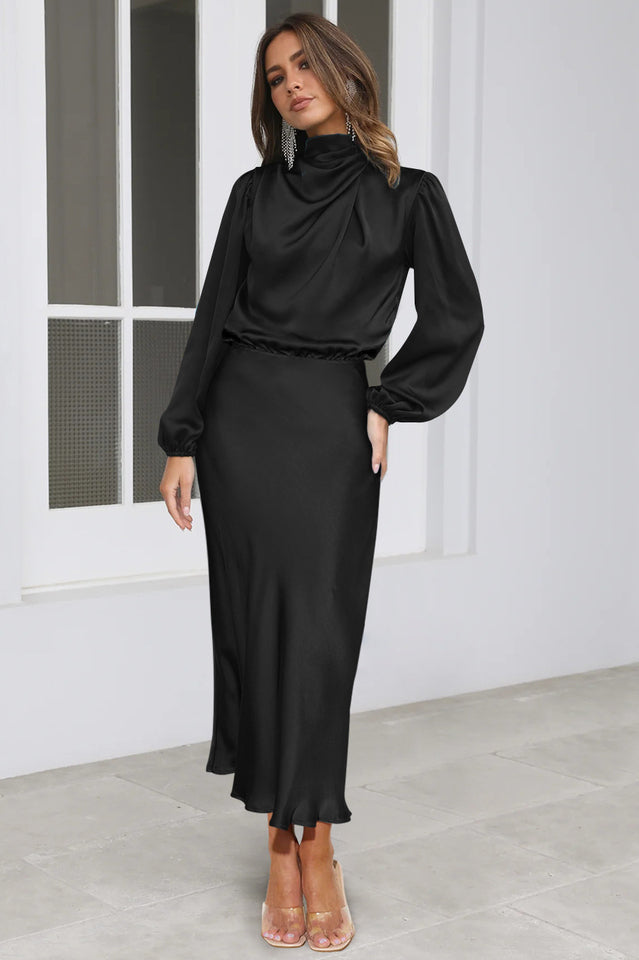 From The Source High Neck Bridal Dress Black