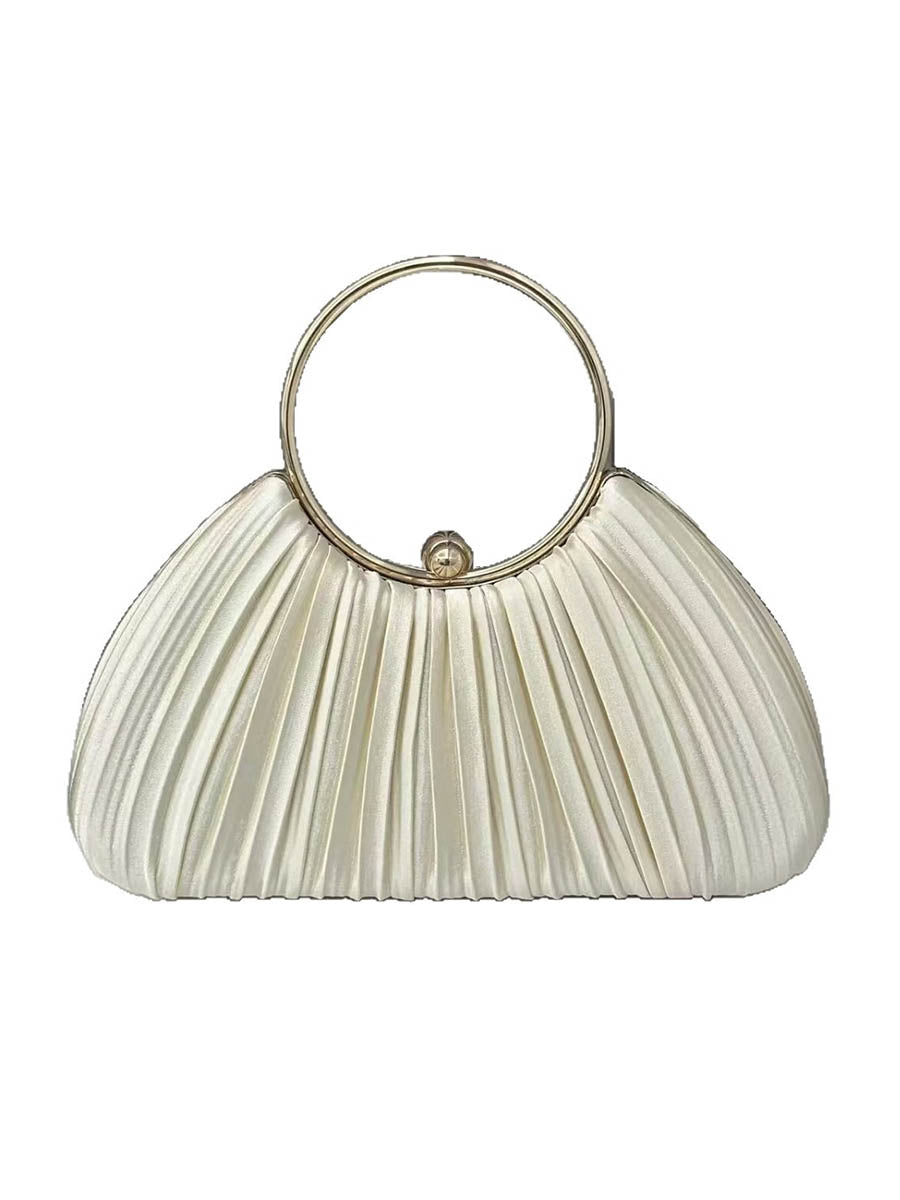 Chains Lock Pleated Crossbody Bags Evening Bags & Clutches