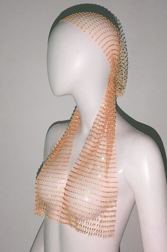Party Art Rhinestone Hair Net One Size 4#