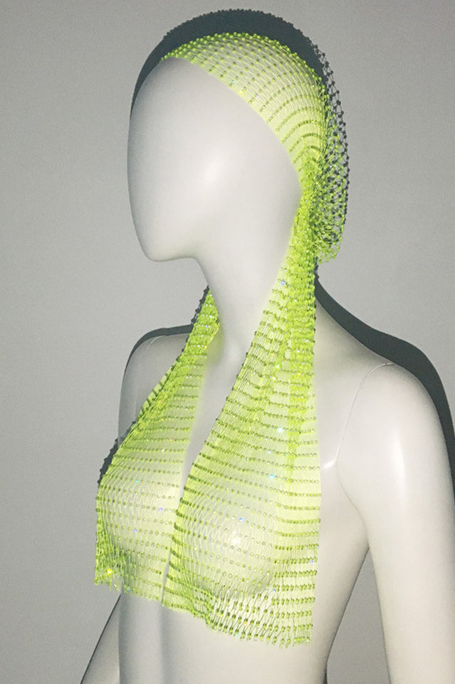 Party Art Rhinestone Hair Net One Size 3#