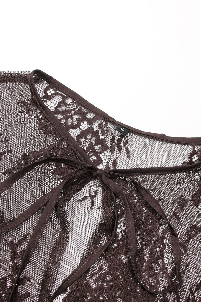 Larra Chocolate Lace Bra with Waistcoat