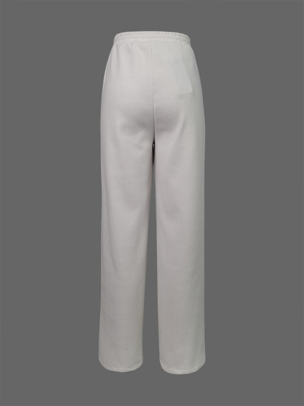 Loose Drawstring Striped Casual Pants Bottoms Trousers