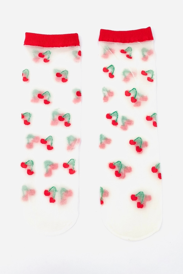 Cherries Fruit Socks