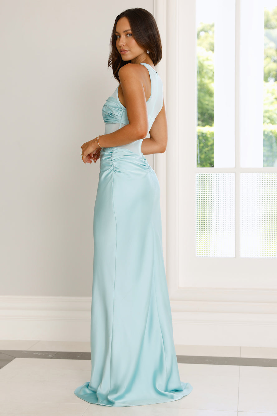 Elegant Maxi Dress Aqua