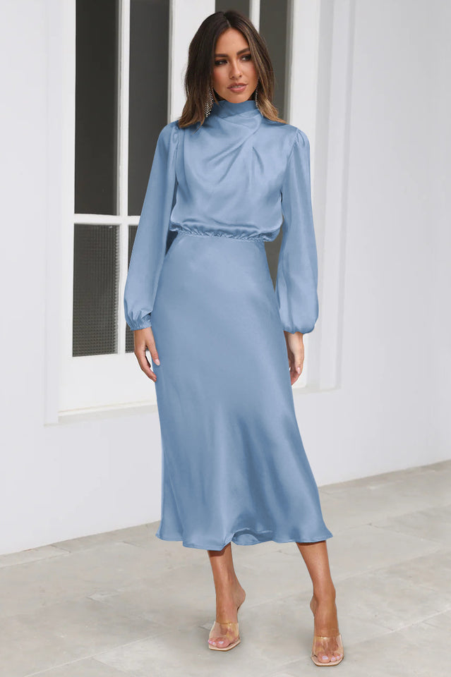 From The Source High Neck Bridal Dress Blue