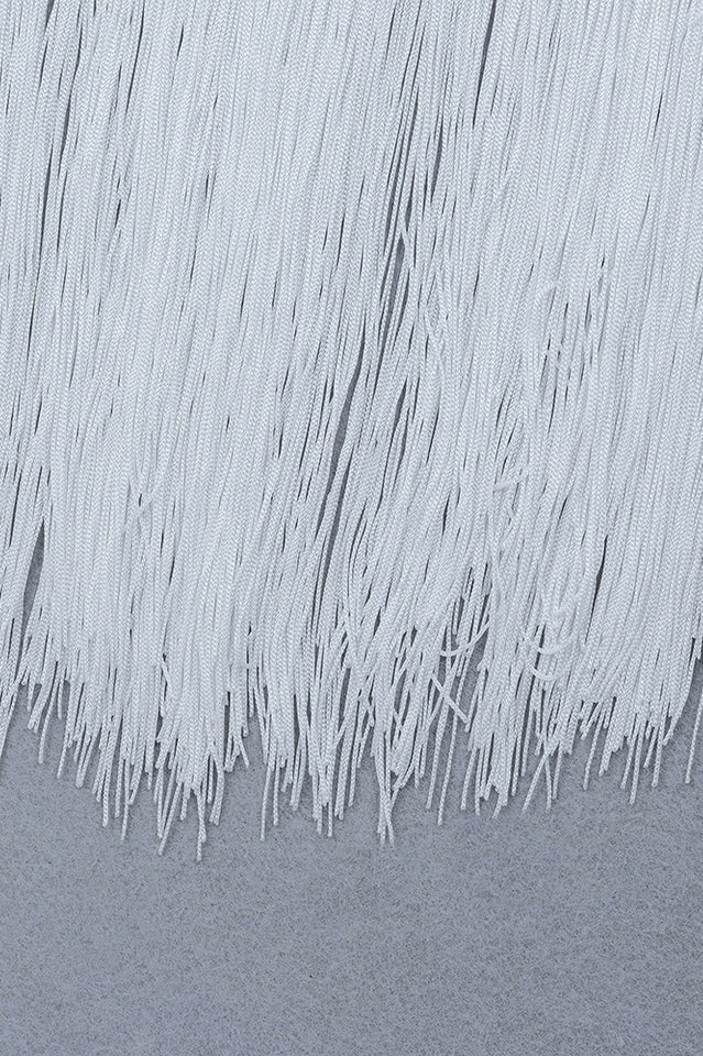 See Through Mesh Tassel Maxi Dress