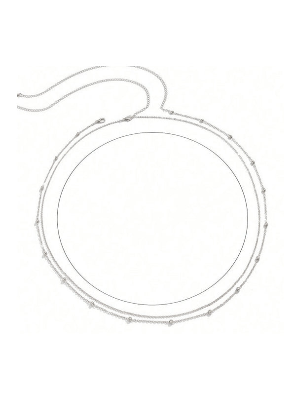 Chains Solid Color Waist Chain Accessories SILVER One_size