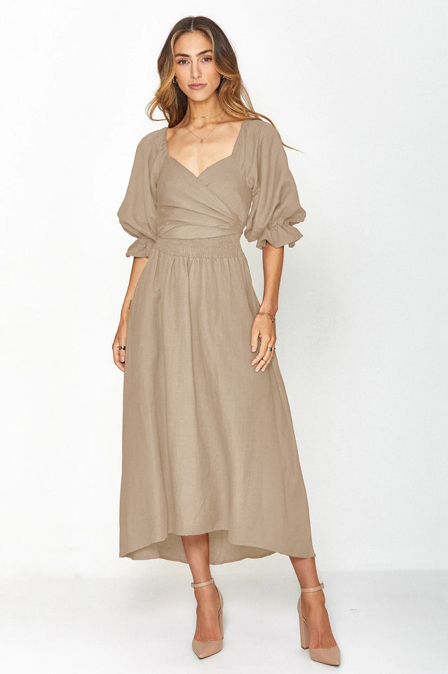 Call It Love Two Way Dress Beige