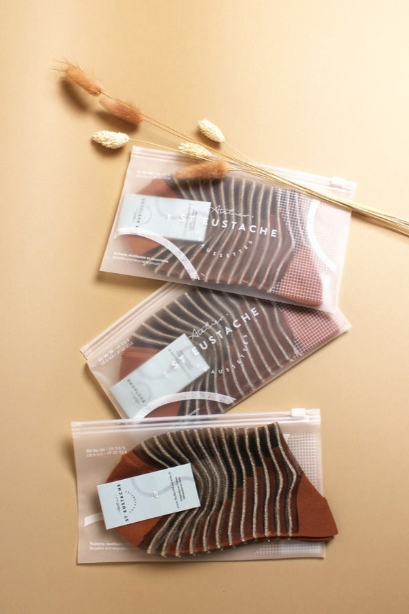 Transparent Gold Plumetis Socks