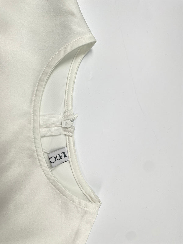 Long Sleeves Loose Elasticity Flower Print Round-Neck Maxi Dresses