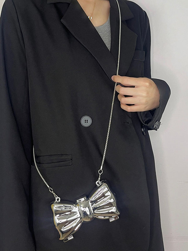 Chains Geometric Shiny Solid Color Bags Accessories