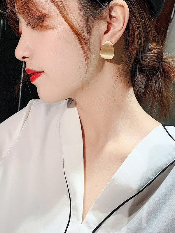 Boucles d'oreilles géométriques simples en alliage Norcore