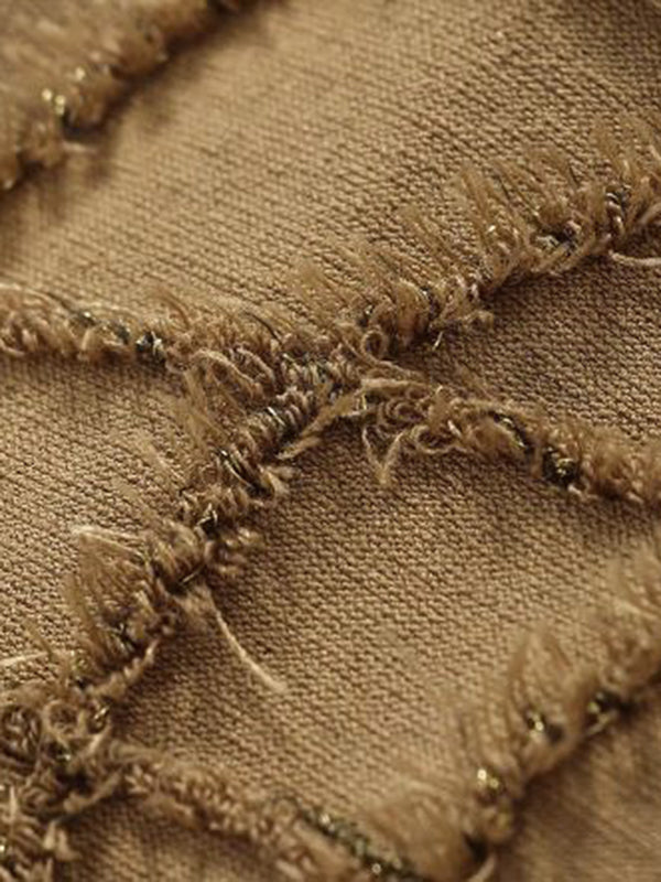 Bodycon Long Sleeves Checkered Solid Color Textured Zipper Half Turtleneck Maxi Dresses