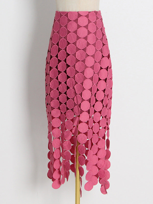 Urban Irregularity Tasseled Embroidered Skirts