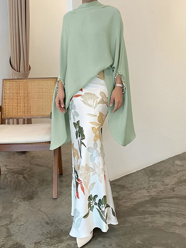 Enge Röcke mit hoher Taille und Blumenmuster