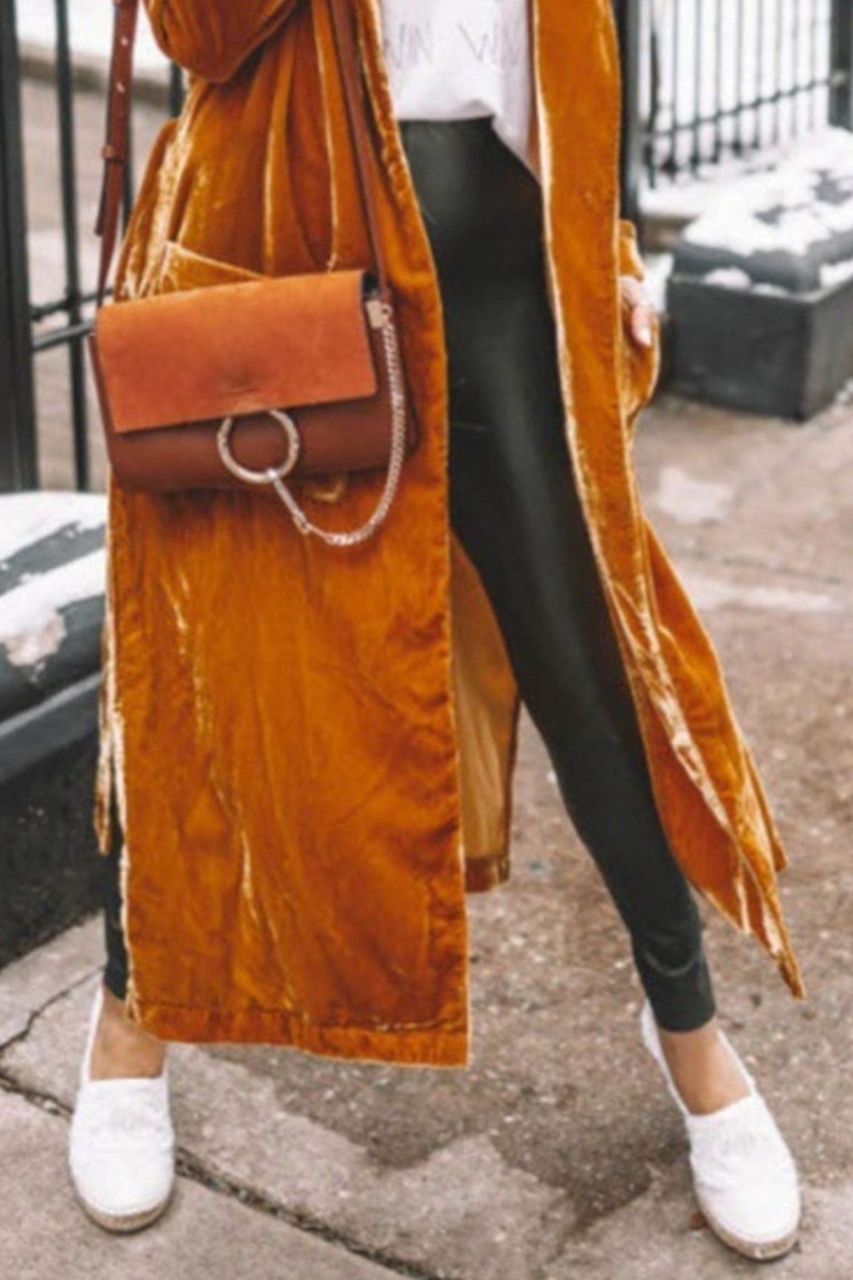 Open Front Long Sleeve Longline Cardigan