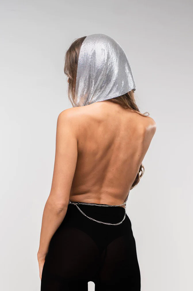 Venus Hoodie Metallic Top