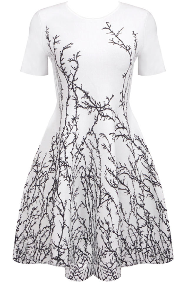 Short Sleeve A Line Dress