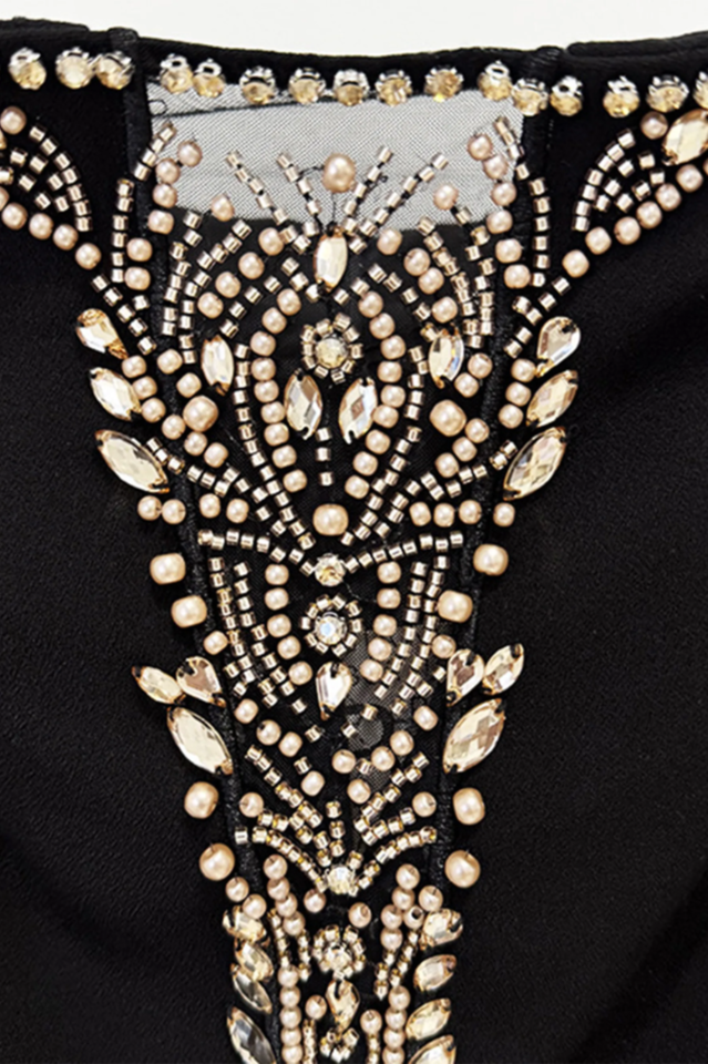 Laila Rhinestone Embellished Maxi Dress