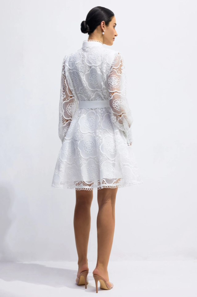 Helena Floral Lace Mini Dress