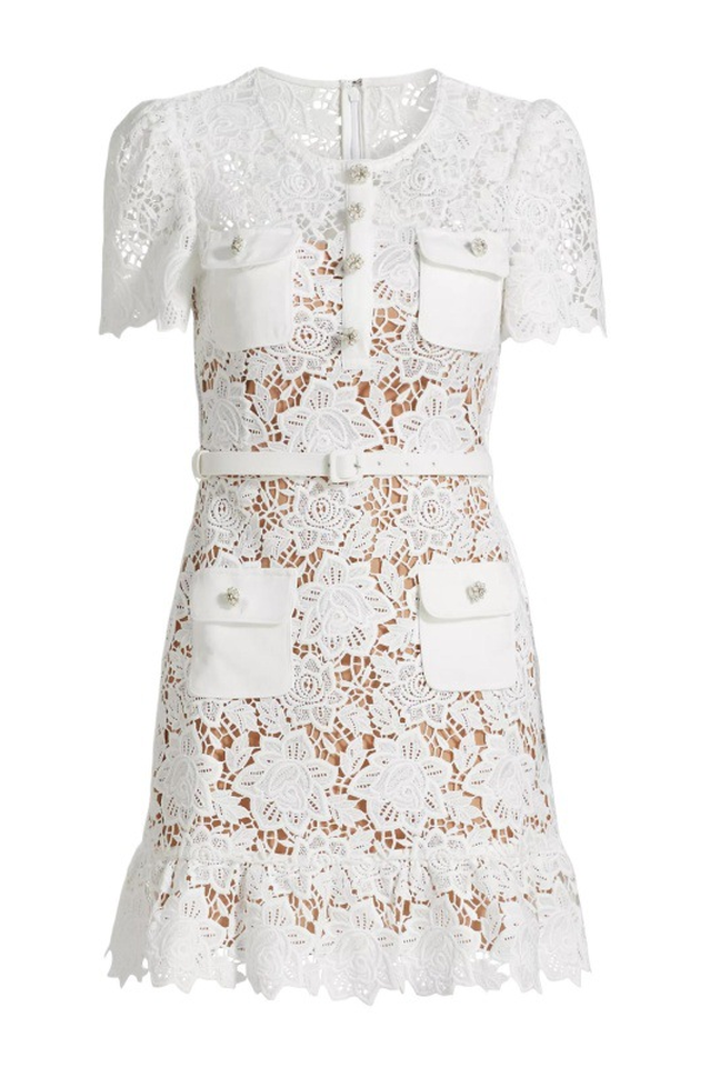 Renata Floral Embroidered Lace Mini Dress