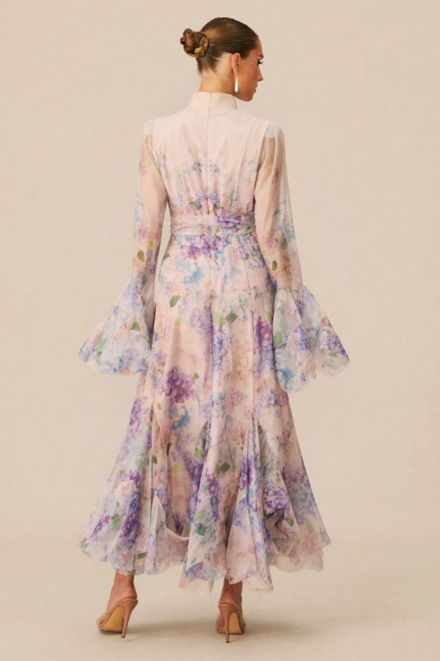 Alessia Floral Print Maxi Dress